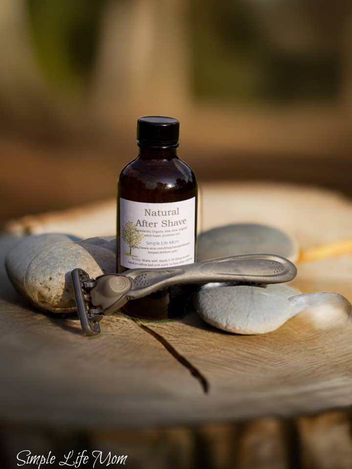 MENS AFTER SHAVE Splash and Toner - 100 natural, organic, gift, with aloe vera, witch hazel and essential oils, natural skin care for man for wholesale by Simple Life Mom