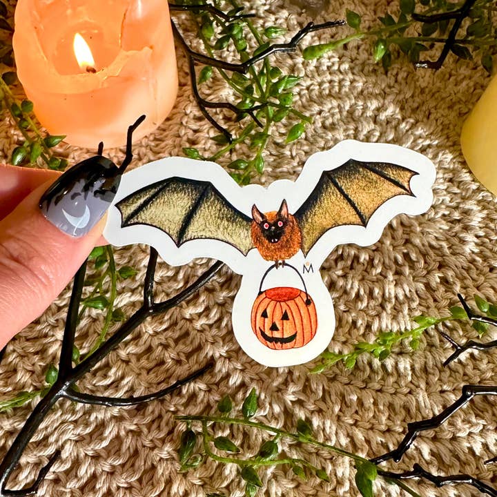 NOMAD Moon Magic – Engroshandel Klistermærke – Halloween-klistermærke med Trick-or-Treating-flagermus, håndlavet