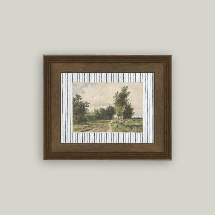 Petal Lane Home - Wholesale Art Print - Provence Landscape Framed Antique Art