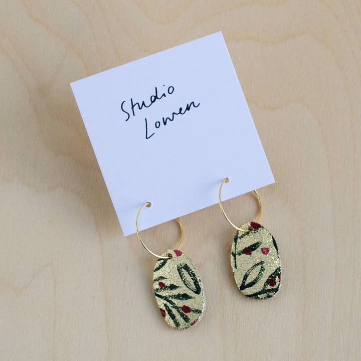 Christmas Sea Pool Hoop Earrings for wholesale by Studio Lowen