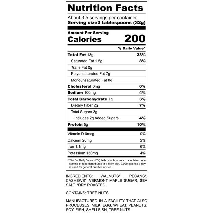 Mixed Up Foods - Wholesale Nut Butter - Walnut Pecan Maple Nut Butter - "Maple Bliss" - 3.8 oz3