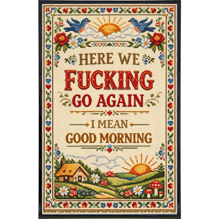 Here We F--king Go Again Print for wholesale by Shady Front