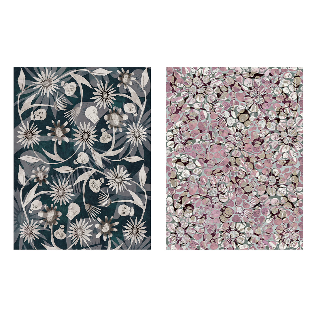 Renée Stramel - Wholesale Flat Wrap - Crania Flora Double-sided Wrapping Paper Sheets4
