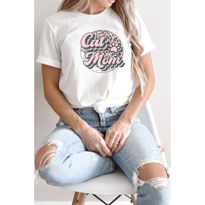 Katze Mama Grafik-T-Shirt für den Großhandel von Bella Me