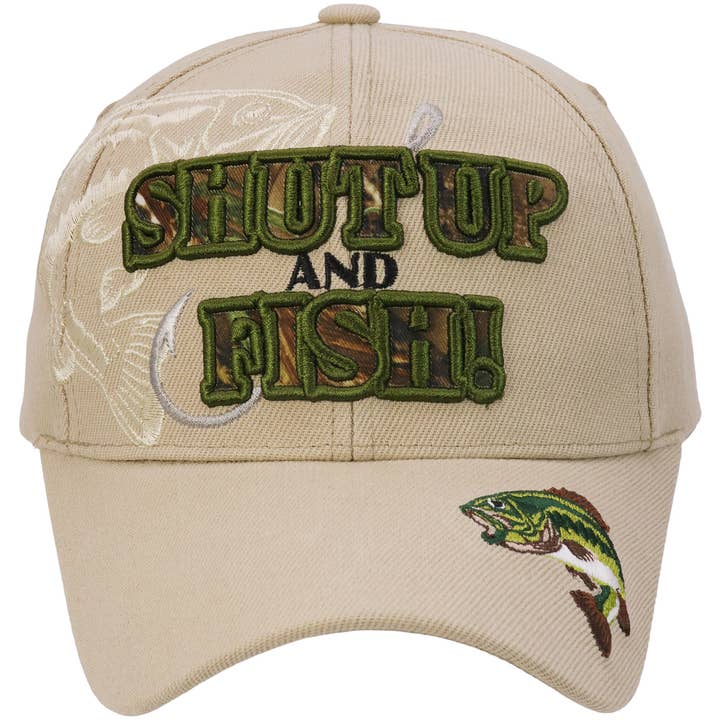 Cap Zone - Wholesale Baseball Cap - Unisex - Shut Up And Fish Curved Brim Baseball Cap9