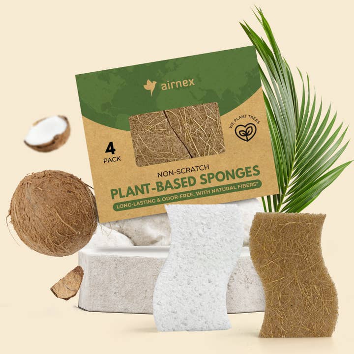 Eco Kitchen Cleaning Supplies - 4 Pack Reusable Sponges for wholesale by AIRNEX