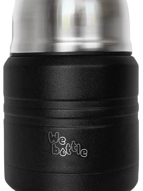 Food Jar 350ml Black for wholesale by We Bottle
