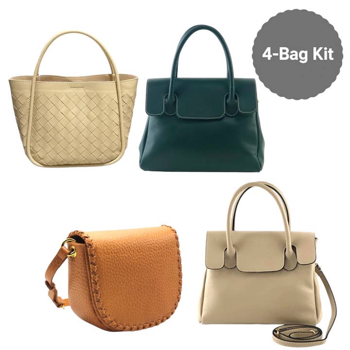 4-Bag Bundle Genuine Leather Bag 2505 for wholesale by Sook Stainable