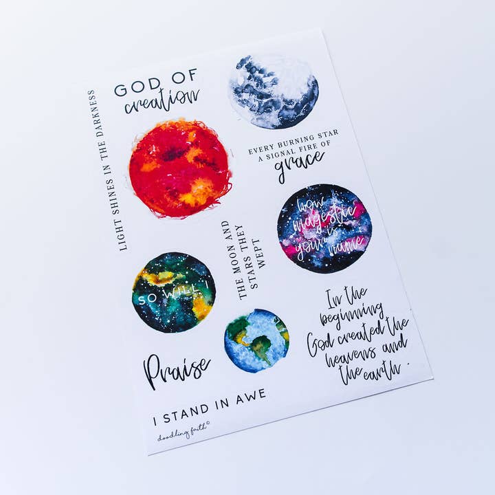 So Will I sticker sheet for wholesale by Doodling Faith