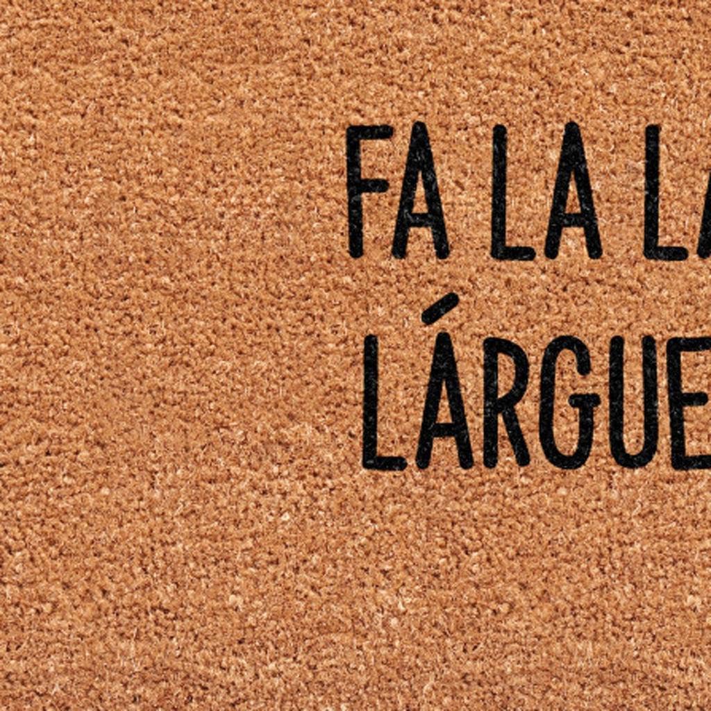 HomeRoots - Vente Paillasson - Paillasson de Noël d'extérieur en fibre de coco marron et noir 17" x 29"4