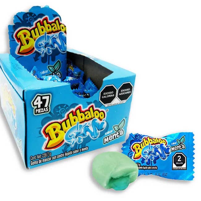 Food Crush Corp - Wholesale Chewing Gum - Bubbaloo Mint Chewing Gum Mexican Candy (Cases of 47)