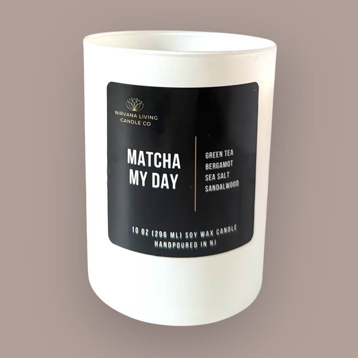 VELA MATCHA MY DAY 283G por atacado de Nirvana Living Candle Co