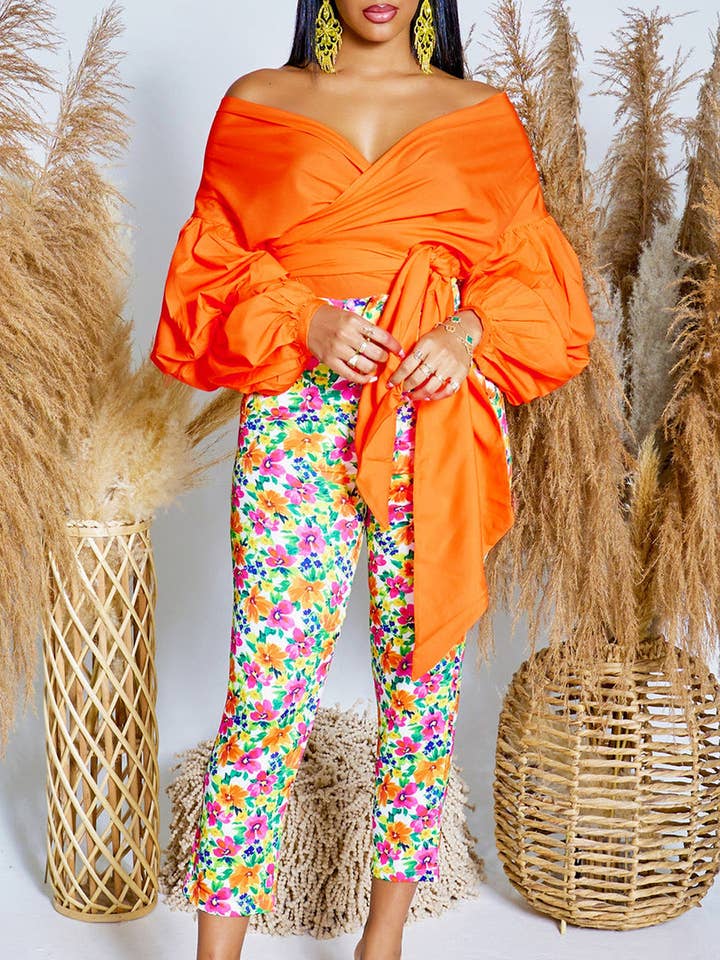 Blouse met Blote Schouders en Kruisriem voor wholesale door Aria Romance