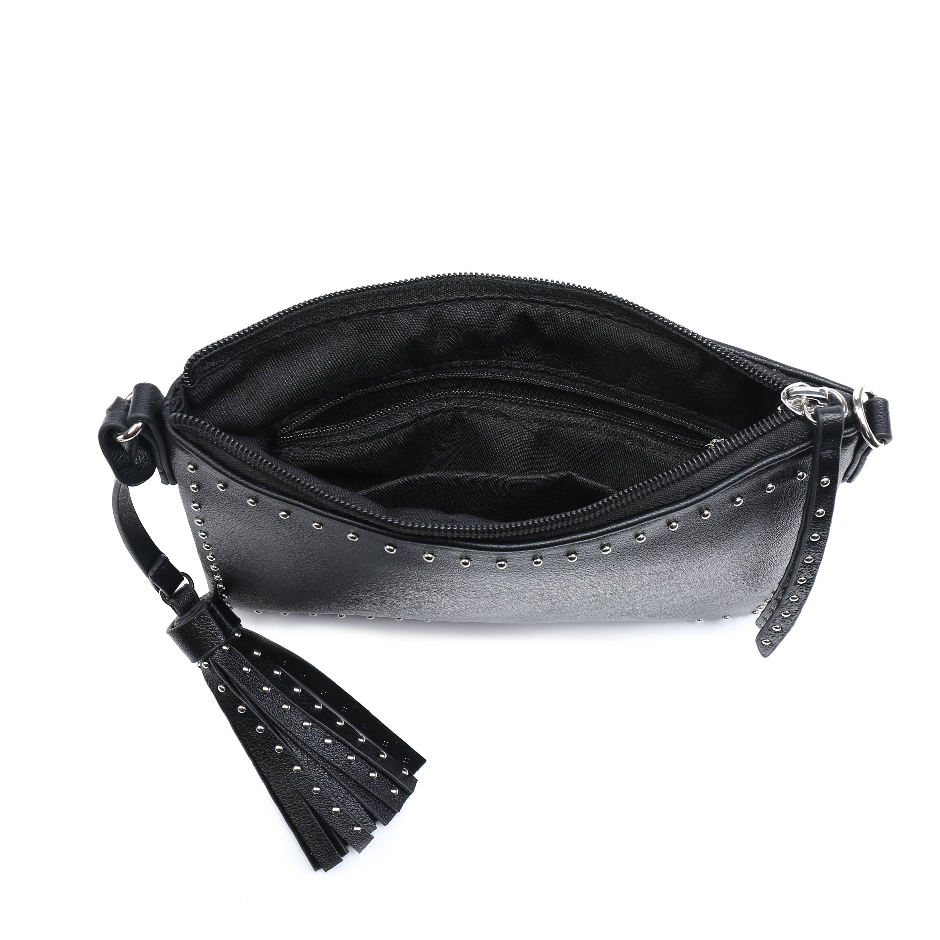 Papaya Fashion Ltd – wholesale Crossbody bag – Women's – CC261-Studs Tassel Zip Top Cross Body Bag4