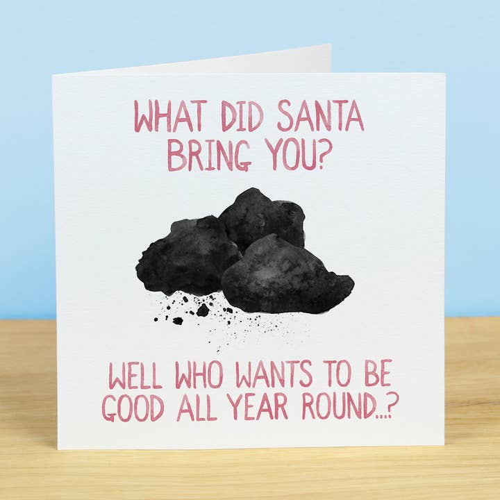 Lumps Of Coal Christmas Card for wholesale by Ink Bandit