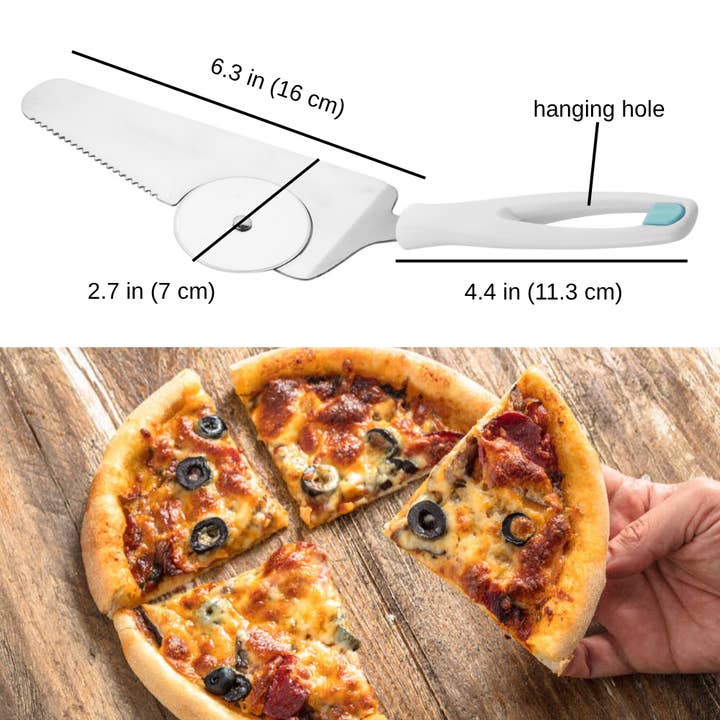Hakan - Wholesale Pizza wheel - Stainless-Steel Pizza Cutter- Spatula with Non-Slip Handle1