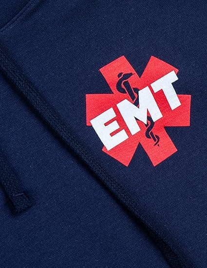 Navy EMT | First Responder Long Sleeve Fleece Hoodie Sweatshirt for wholesale on Faire3