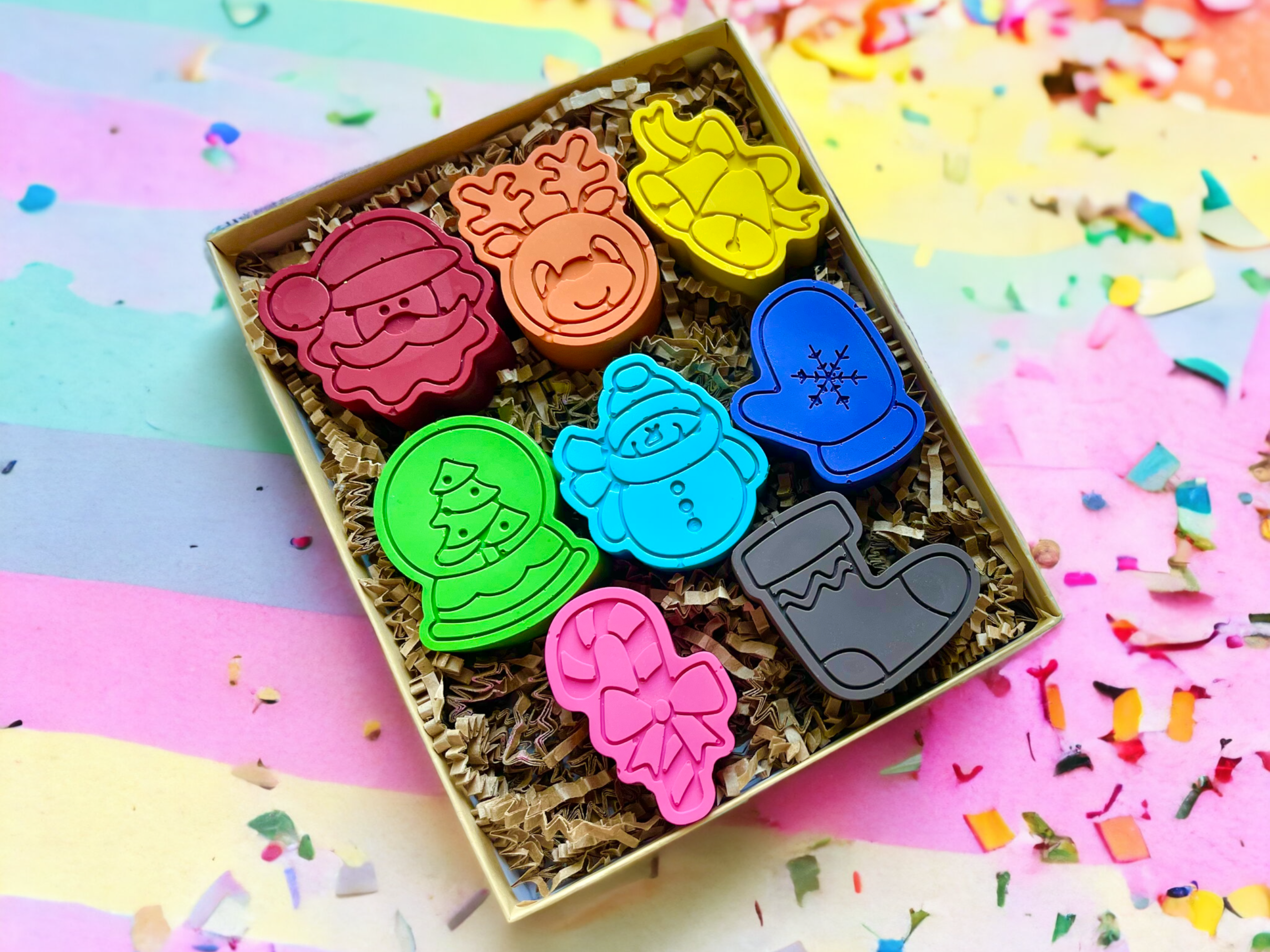 KagesKrayons - Vente Crayon – enfant et bébé - Coffret cadeau de luxe avec crayons de Noël0