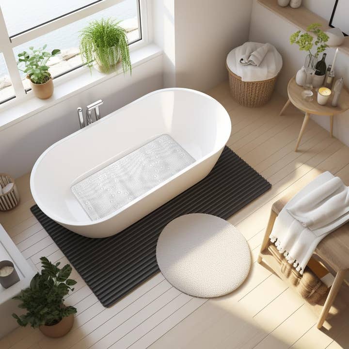 DRINKPOD LLC - Venta al por mayor Alfombrillas de baño - Alfombrilla de ducha con cojín de doble acolchado 17X36