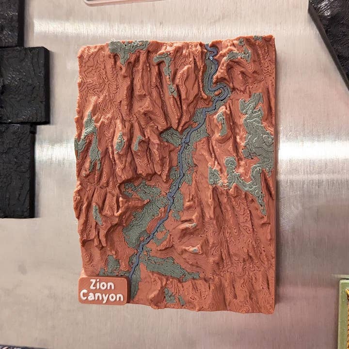 Aimant 3D Zion Canyon pour la vente par 3DTrails