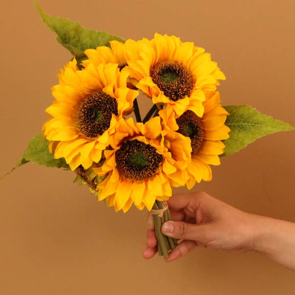 Sweet Home Deco - Wholesale Artificial Flowers - Silk Sunflower Bouquet, Fall Decorative Flowers, Yellow8
