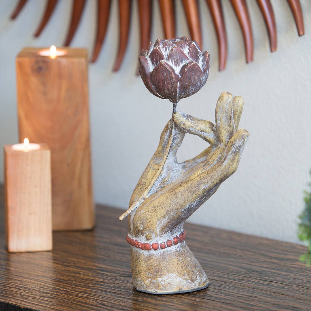 Garden Age Supply - Wholesale Decorative Figurine - Tara Hand Holding Lotus2
