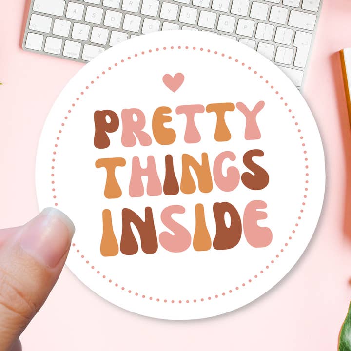 Pretty Things Inside Sticker Sheets for wholesale by Top This Party Co.