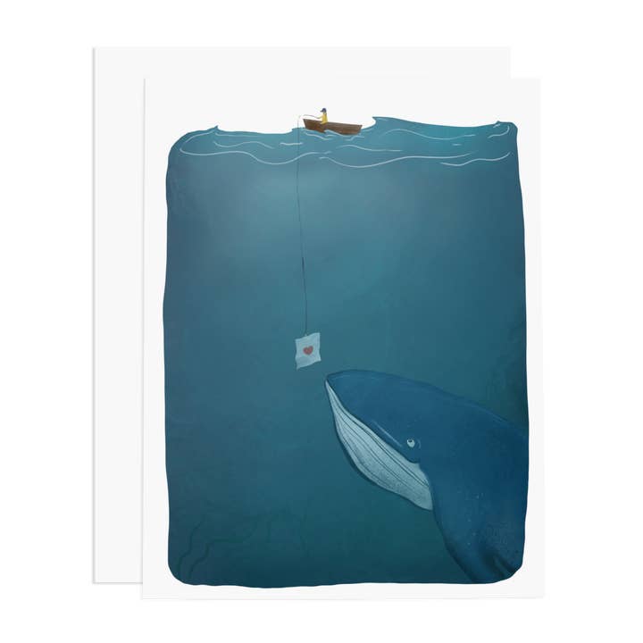 Love Note Whale wenskaart voor wholesale door Ramus & Co.