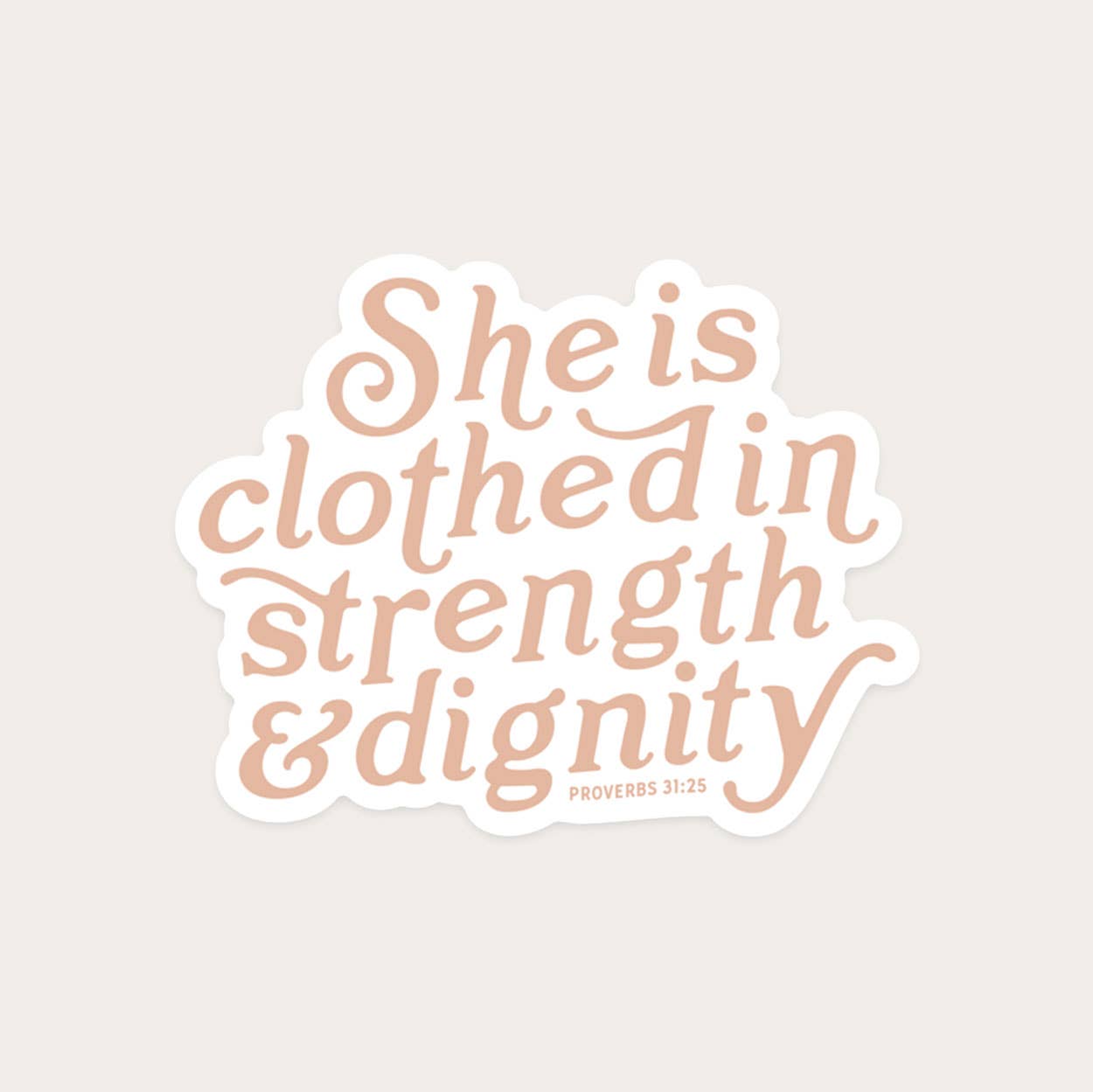 The Anastasia Co - Wholesale Sticker - Sticker voor kracht en waardigheid - Blush2