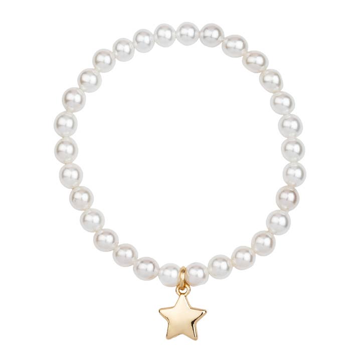 Audrey Mother of Pearl Elasticated Bracelet for wholesale by D&X Ltd
