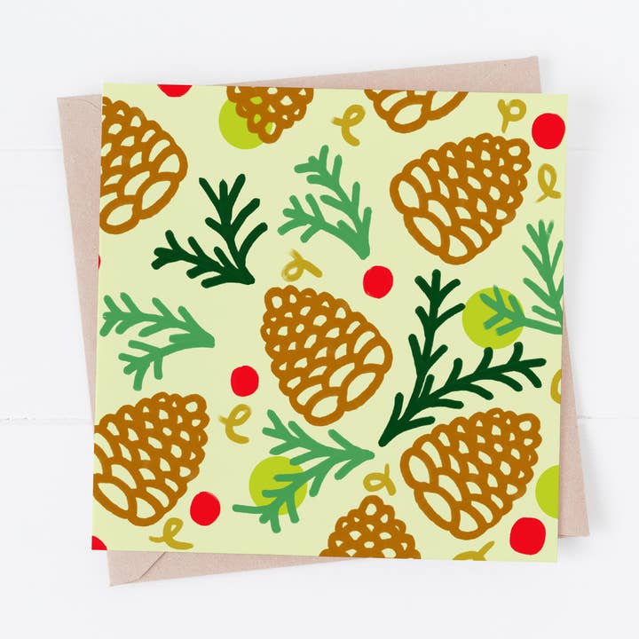 Dennenappels - Kerstkaart voor wholesale door Projet Spécial