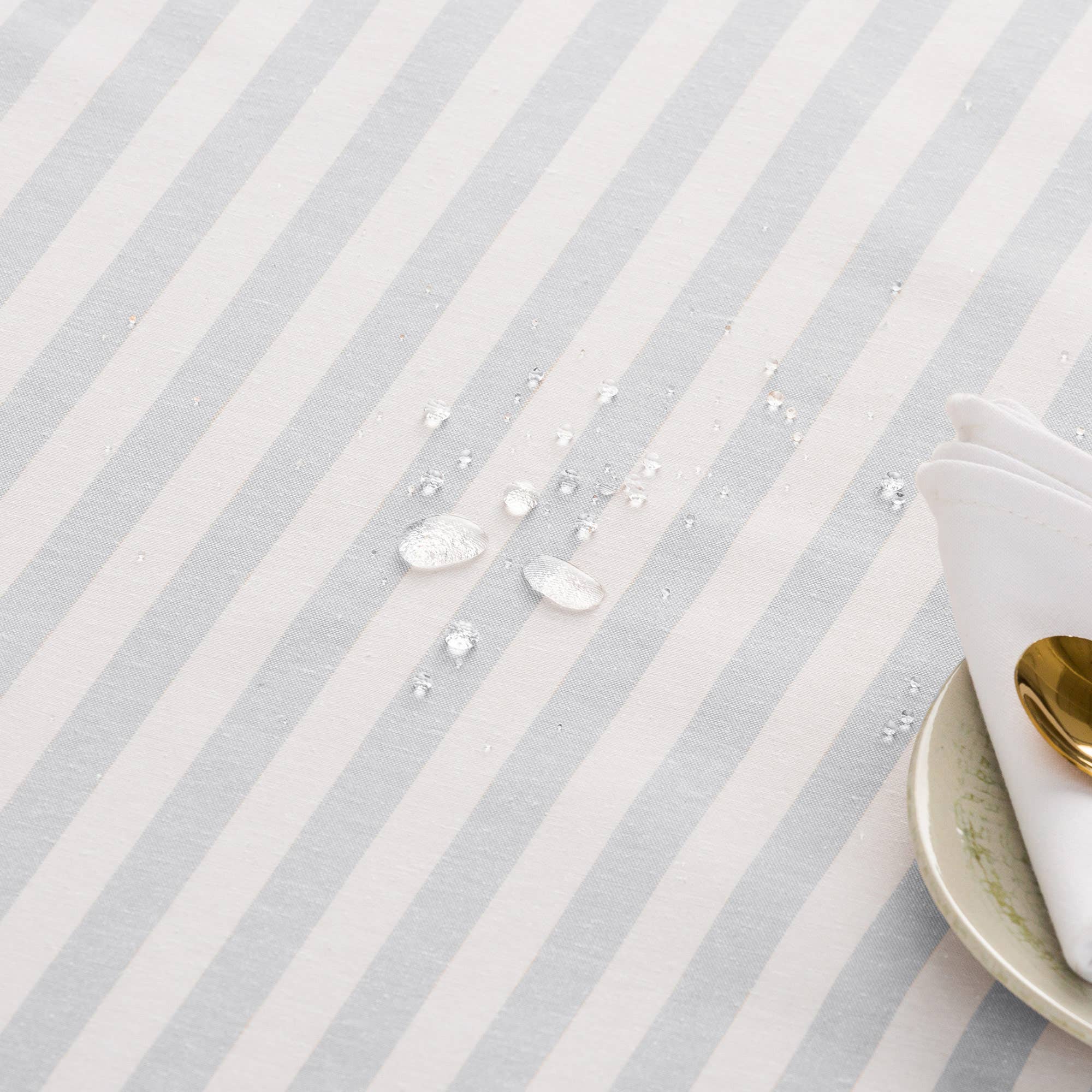 GAMUSI - Wholesale Tablecloth - Stain-resistant cotton tablecloth fabric feel stripes ALMA16