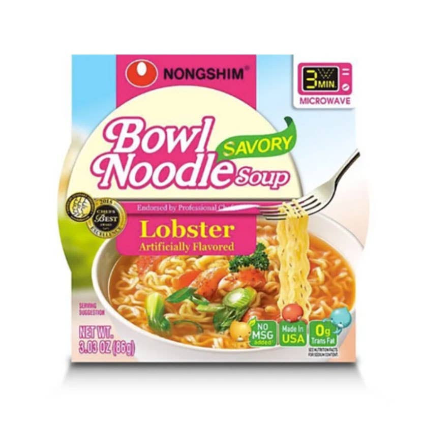 K Moitves Foods - Wholesale Ramen - Nongshim Lobster Noodle Bowl-86g (Pack of 12 Cups)1