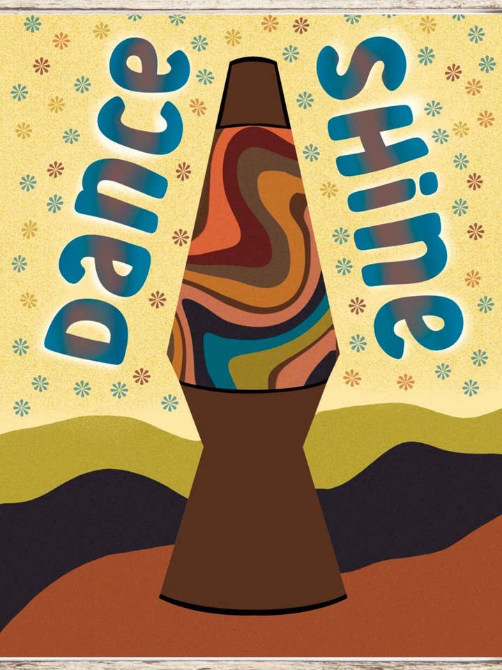 Sjuttiotalets lampa konsttryck för wholesale av Julia Frost Art