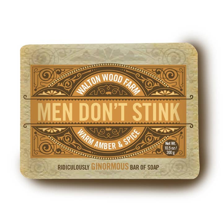 Men's Don't Stink Soap - Warm Amber & Spice 10. 5 oz for wholesale by Walton Wood Farm Corp.
