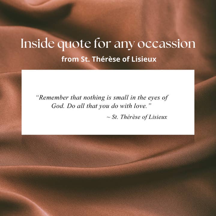 New Jerusalem Studios - Wholesale Religious Card - Card St Therese of Lisieux / Catholic Card / Confirmation1