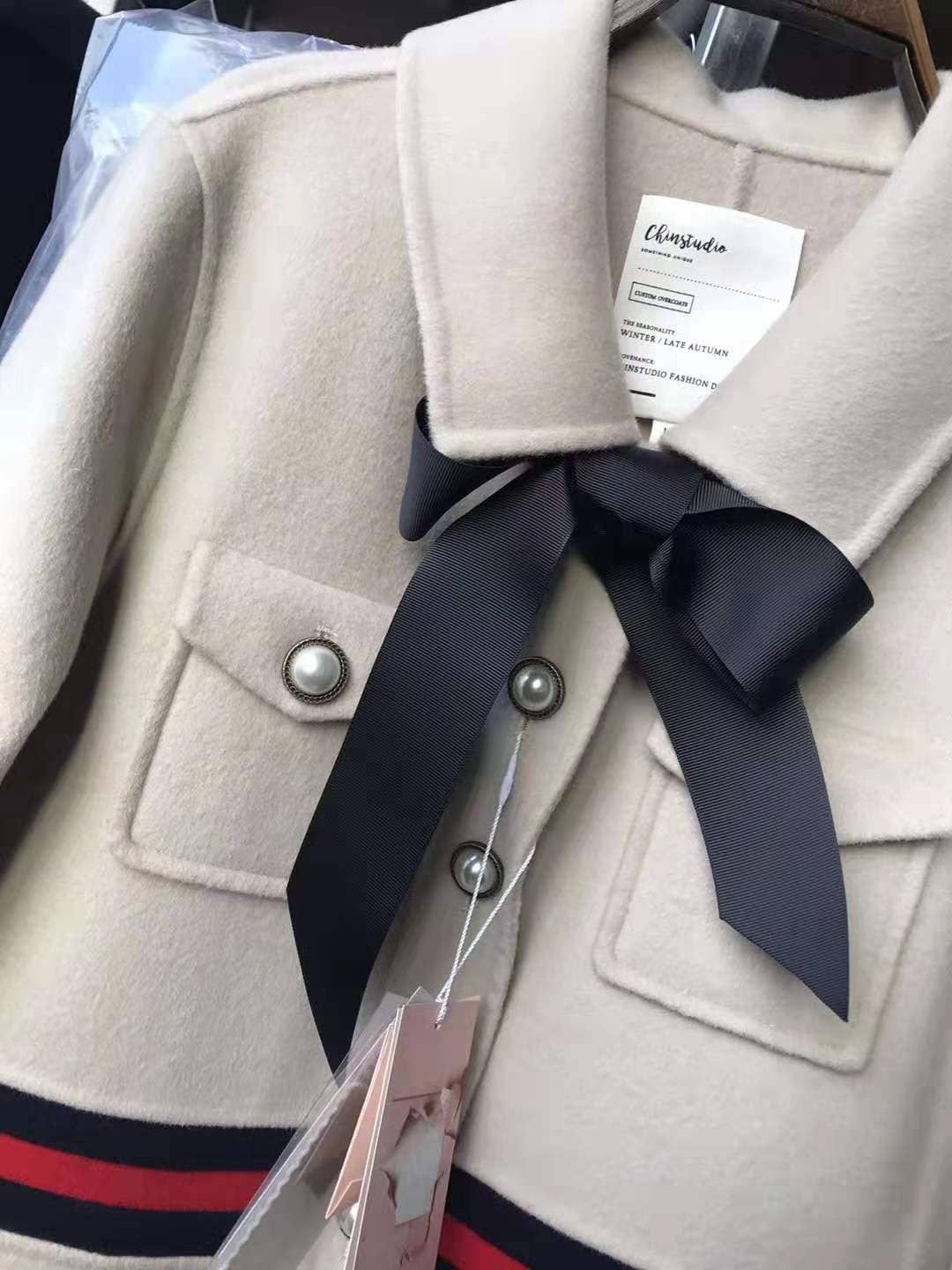 Off White CT006 Women Double-Sided Wool Coat Long Coat for wholesale on Faire4