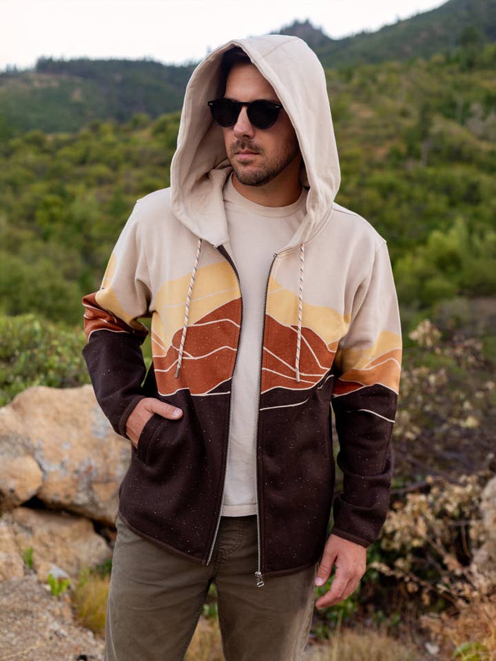 Happy Earth - Wholesale Hoodie – Unisex - Retro Range Zip Hoodie1