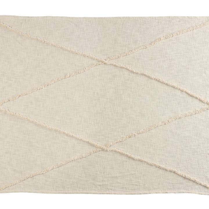 LR Home - Wholesale Throw Blanket - Bohemian Basics Decorative Diamond Tufted Cotton Throw