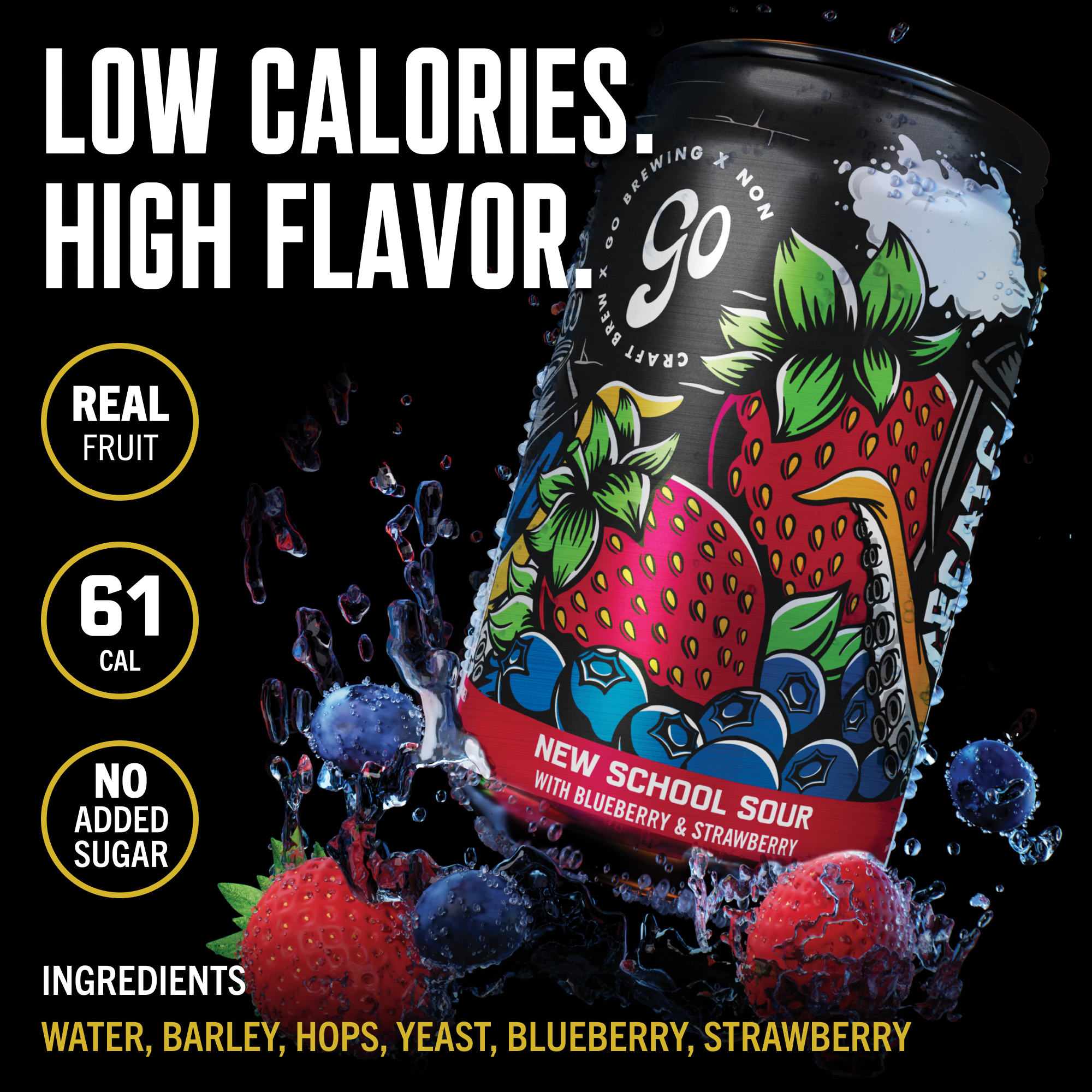 Go Brewing - Wholesale Non-Alcoholic Beer - Go Brewing New School Sour Berry -6 Pack -Non Alcoholic Beer2