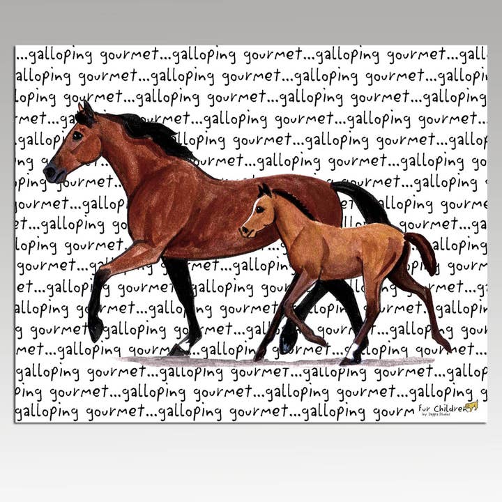 Mare & Foal Cutting Board for wholesale by Zeppa Studios