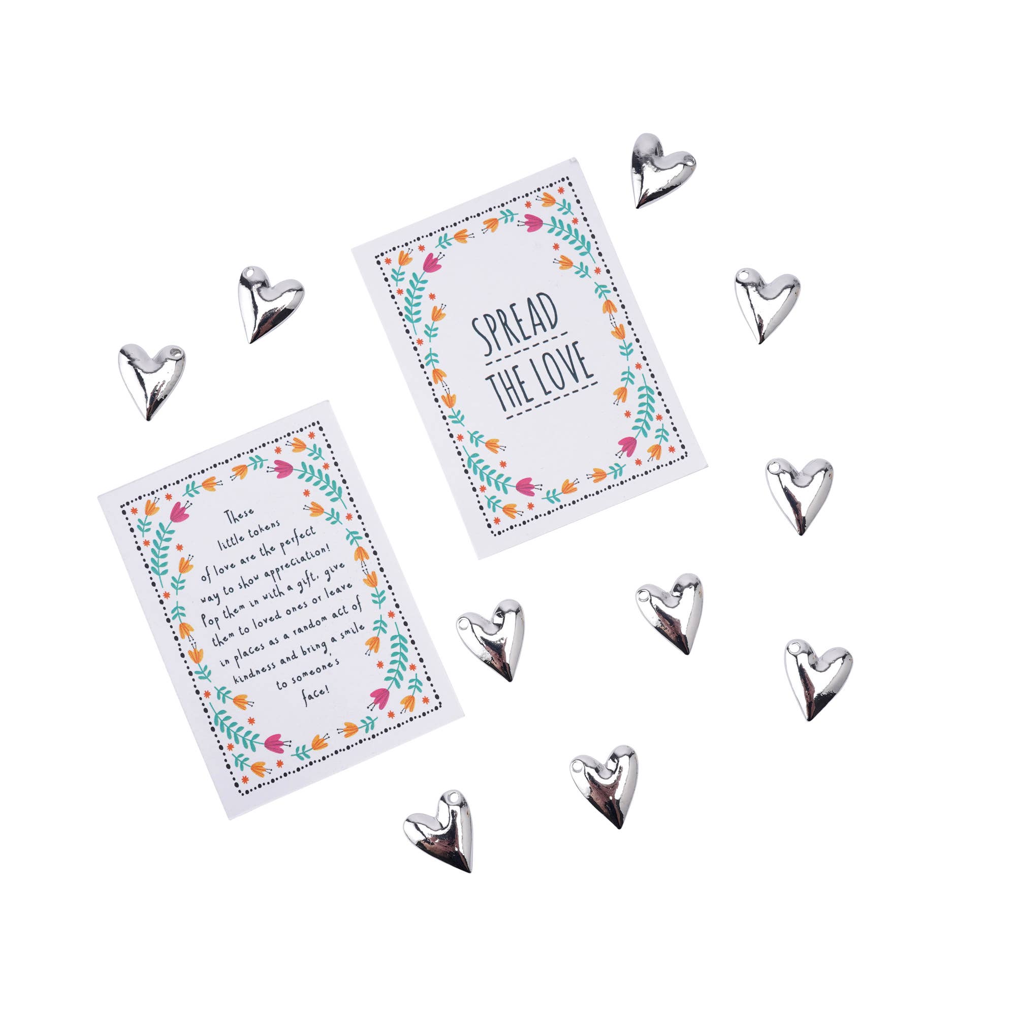 CGB Giftware – Moeda colecionável por atacado – Viva feliz 10 fichas de coração em uma bolsa1