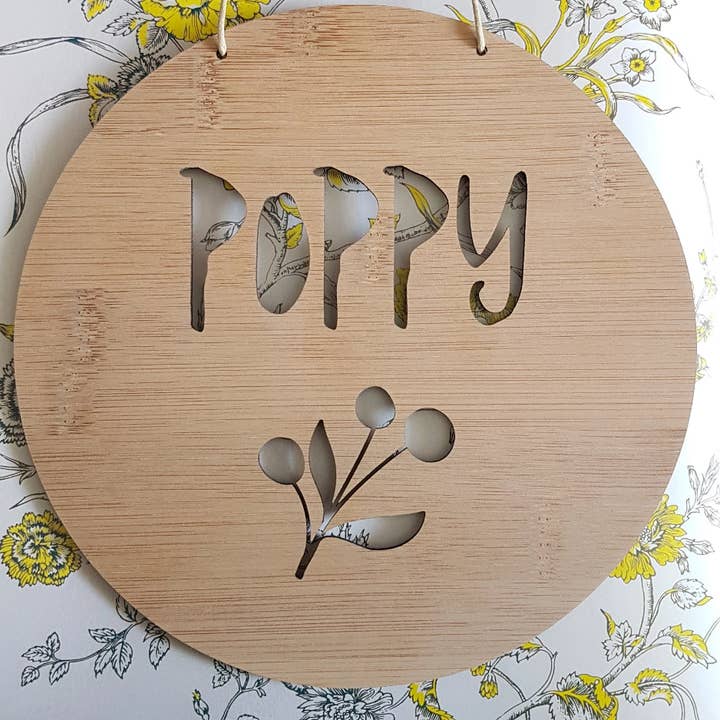 Personalised Wooden Wall Hanging 3 for wholesale by Little Birdy Finds