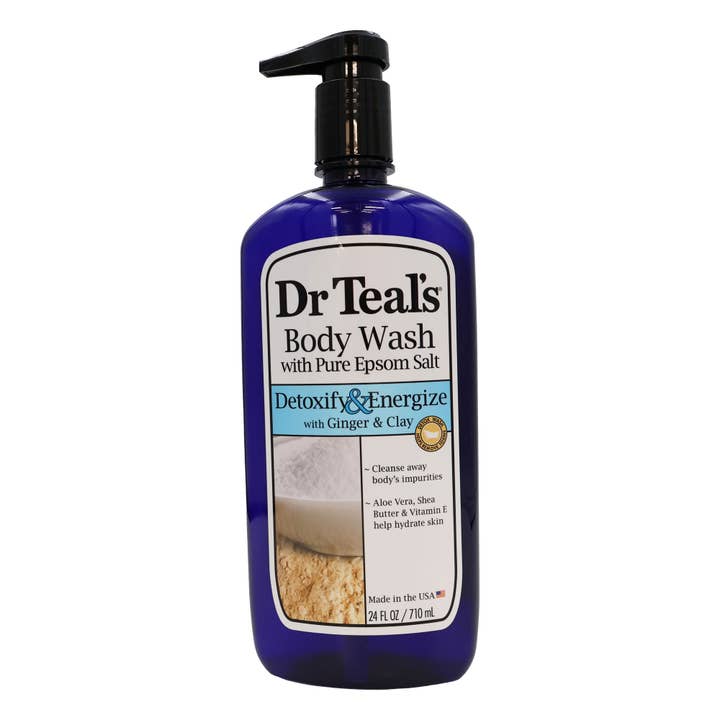 KT Supply - Wholesale Body Wash/Shower Gel - Dr Teals Epsom Salt Body Wash Detoxify Energize 24 Oz.