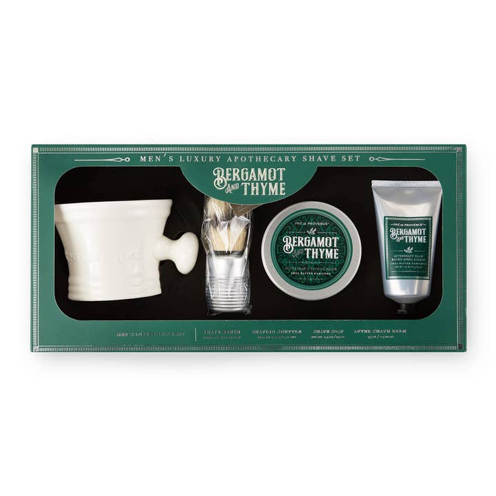Bergamot & Thyme Shave Set of 4 for wholesale by European Soaps