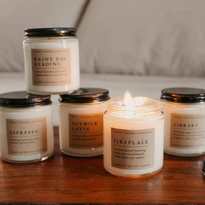 Mini Reading + Book Lover Candle: Choose a Scent, 4 oz for wholesale by Corduroy Lane