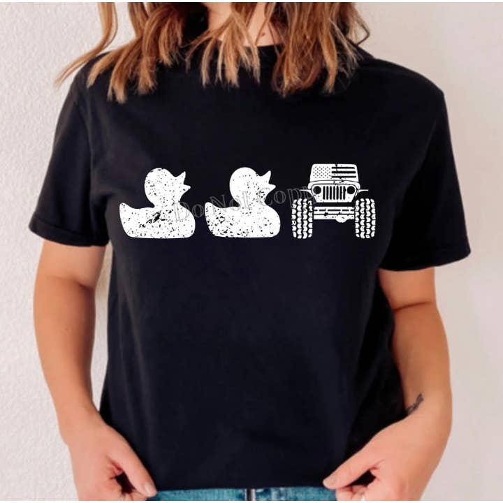 Ashton Grove Ltd Co - Wholesale Screen Printed T-Shirt - Women's - Duck Duck Jeep Off Road Graphic Tee or Sweatshirt