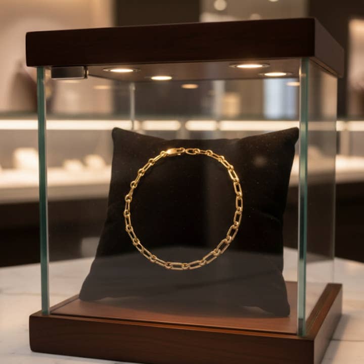 The Colorstones - Wholesale Link & Chain Bracelet - Linea 14k Godfilled Bracelet3