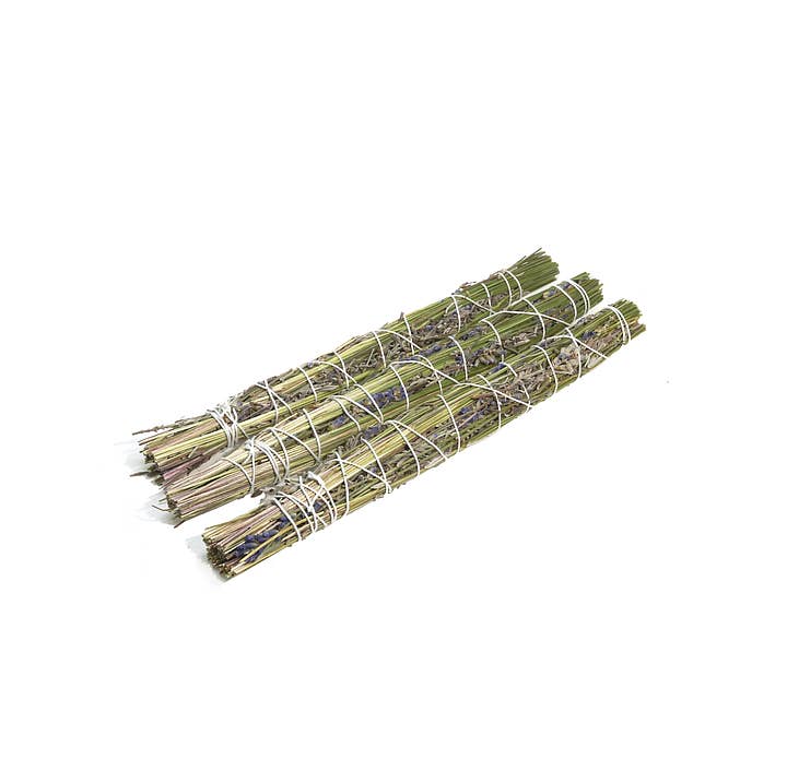 Peace Streaks - Wholesale Smudge Stick - Sweetgrass & Lavender 8" Smudge & Cleanse Stick - 3 Pack