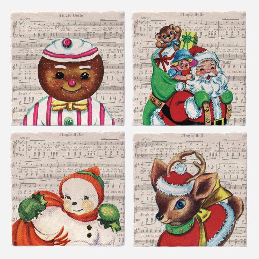 Versatile Coasters Canada - Wholesale Coasters - Vintage Christmas Icons Coasters0